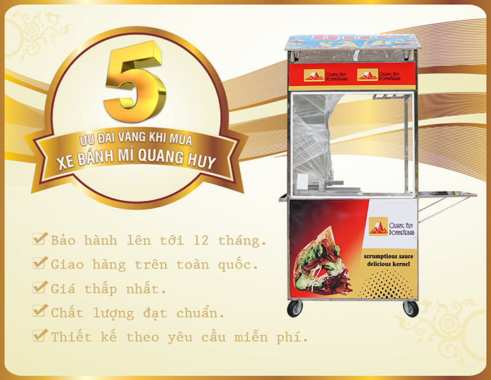 Ưu đãi khi mua xe bánh mì tại Quang Huy