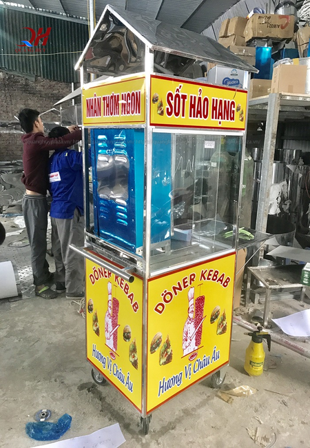 Xe bánh mì doner kebab mini Xe bánh mì doner kebab 70cm