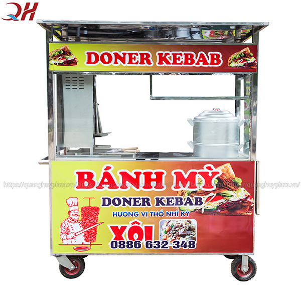 Xe bán xôi và bánh mì Doner Kebab kết hợp
