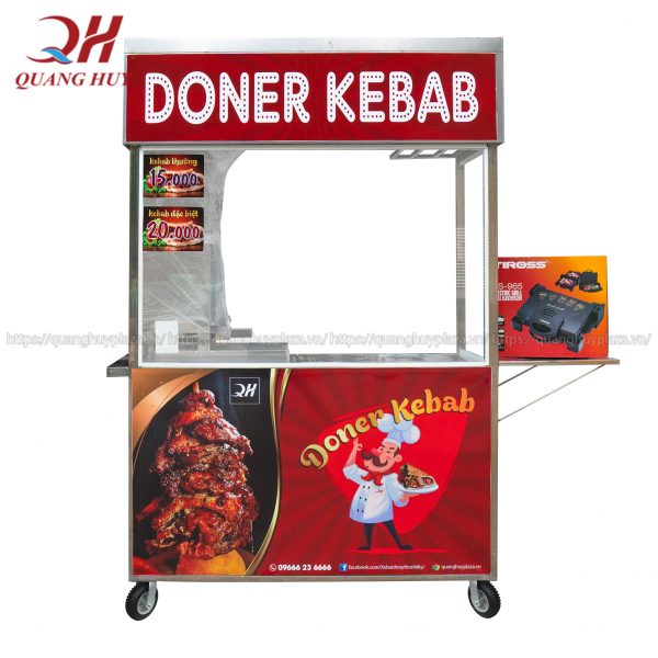 Xe bánh mì Doner Kebab do Quang Huy sản xuất