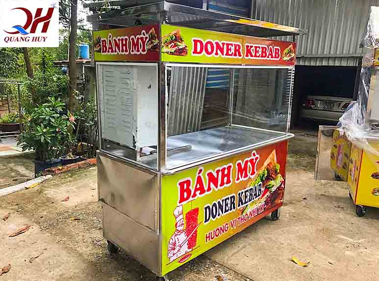 Xe bán bánh mì Quang Huy 1m8 Xe bán bánh mì Quang Huy 1m8