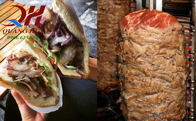Thịt nướng món bánh mì Thổ Nhĩ Kỳ đặc trưng
