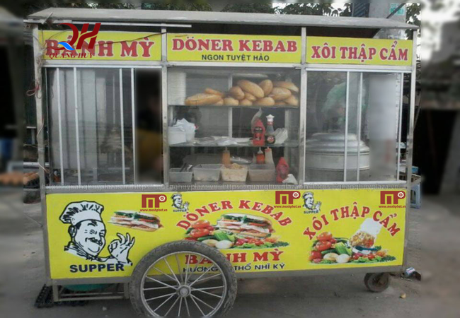 Xe bán xôi bán bánh mì 1m8 Xe bán xôi bán bánh mì 1m8Xe bán xôi bán bánh mì 1m8