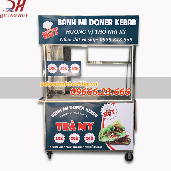 Tủ bánh mì inox Doner Kebab Quang Huy