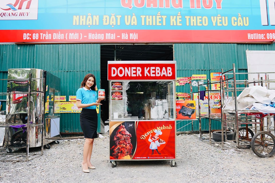 Xe bánh mì Doner Kebab chính hãng giá rẻ của Quang Huy