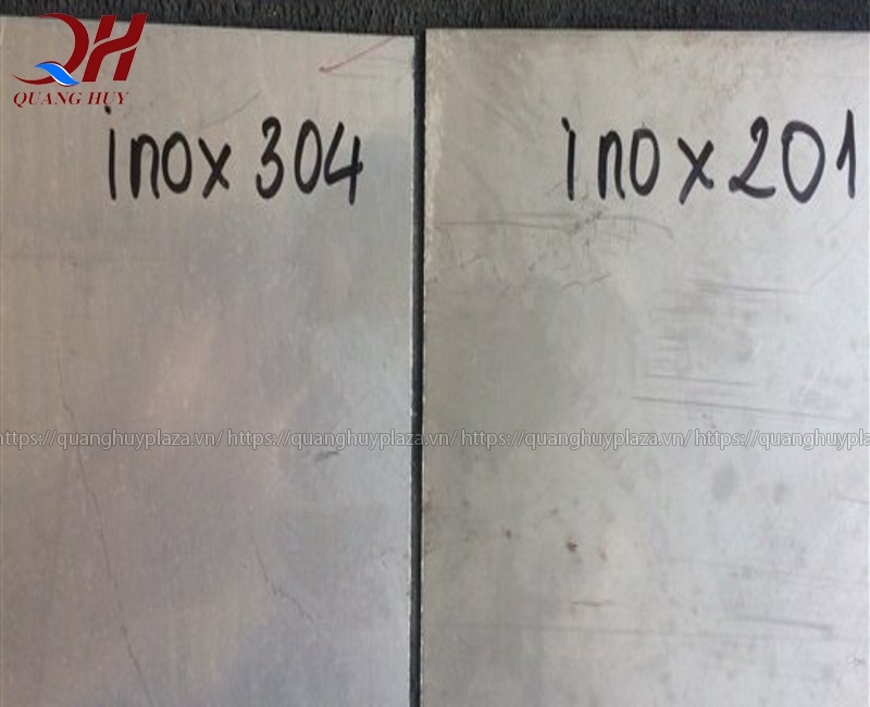 Chất liệu Inox 304 hoàn toàn khác biệt so với Inox 201 kém chất lượng