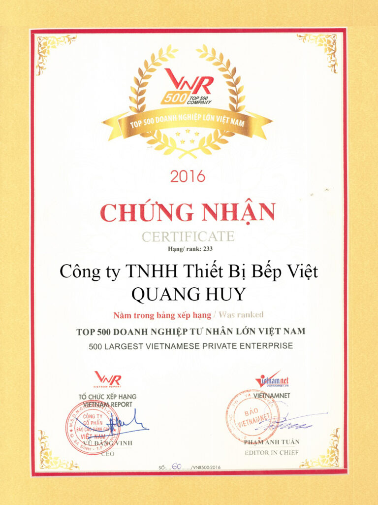 Giấy chứng nhận tư nhân lớn Việt Nam