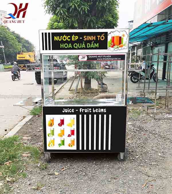 Xe bán nước ép sinh tố trái cây thiết kế theo yêu cầu tại Quang Huy