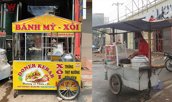 Sự khác biệt cực lớn giữa xe bán xôi bánh mì cũ và mới