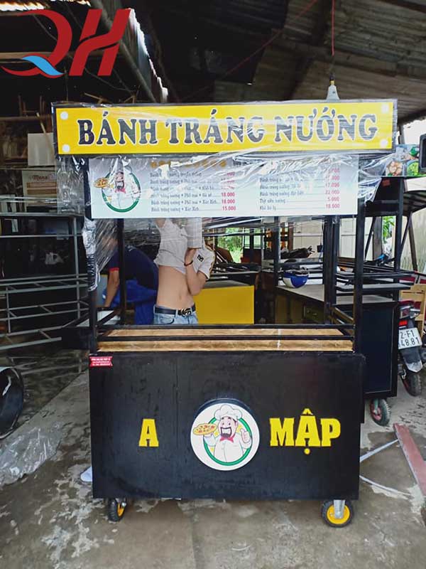 Xe bán bánh tráng nướng A mập