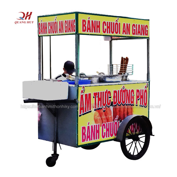 Xe đẩy bán bánh chuối An Giang do Quang Huy sản xuất