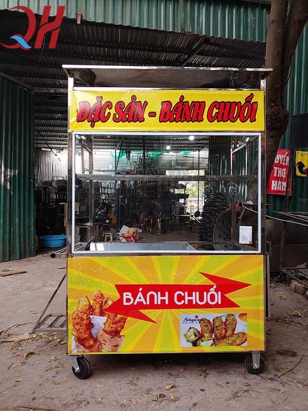 Xe đẩy bán bánh chuối do Quang Huy sản xuất và phân phối