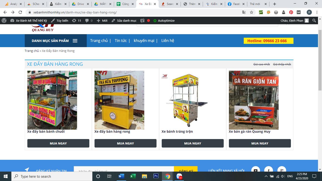 Bạn có thể đặt mua trực tiếp trên các website của Quang Huy cực kì đơn giản