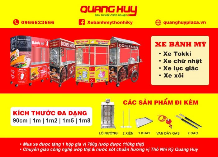 Thương hiệu sản xuất xe bánh mì hàng đầu Việt Nam