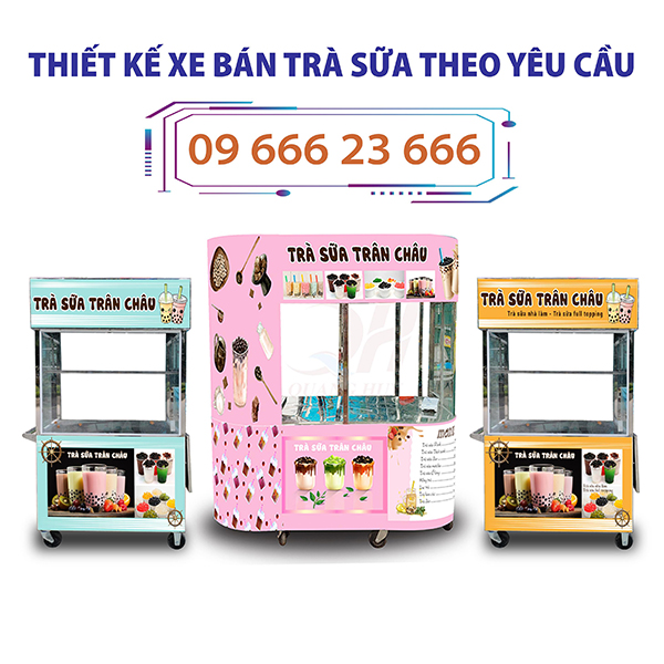 Quang Huy nhận đặt và thiết kế xe bán trà sữa theo yêu cầu uy tín giá rẻ