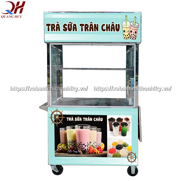 Mẫu xe bán trà sữa vỉa hè được sản xuất bởi Quang Huy