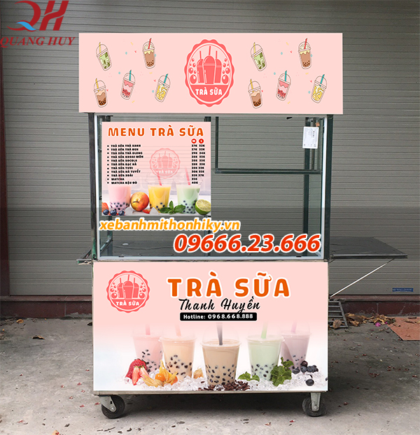 Xe trà sữa Inox do Quang Huy sản xuất và phân phối