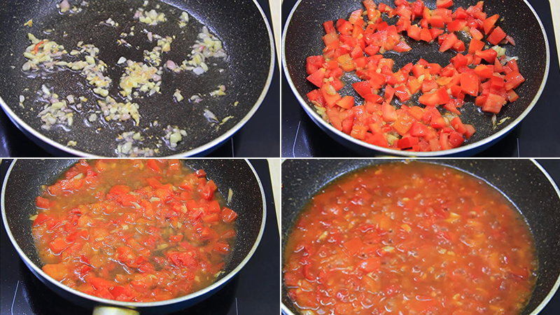 Nấu nước sốt cà chua