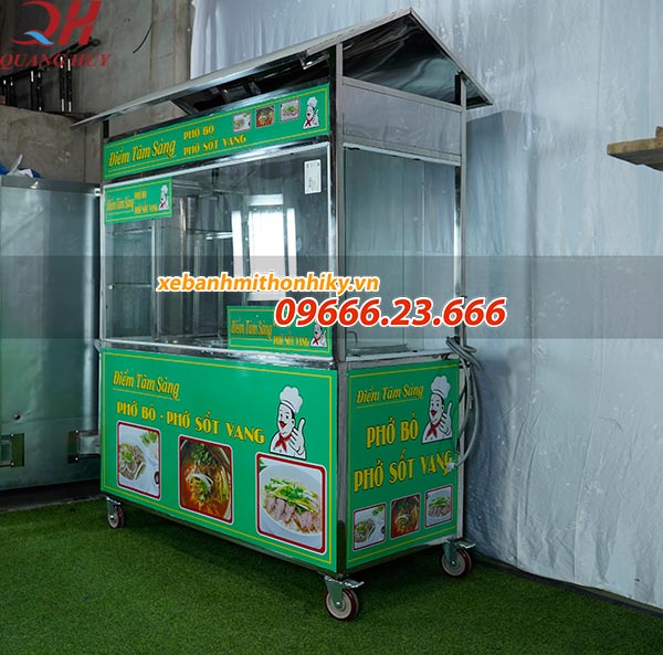 Xe bán phở, bán bún bằng inox tại Quang Huy hiện có giá thành tốt nhất so với thị trường