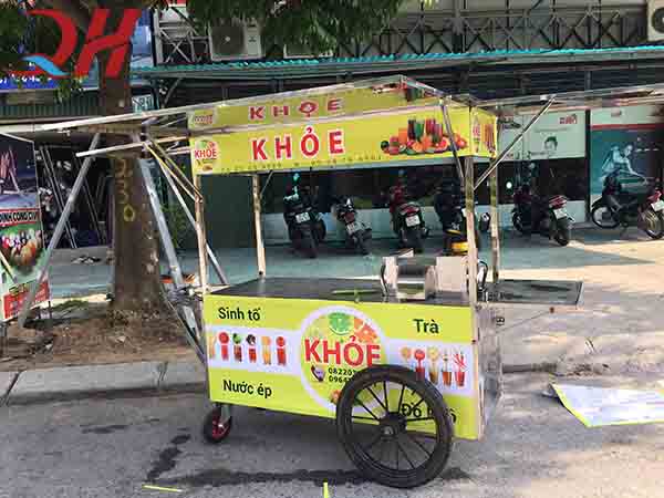 Mẫu xe bán nước ép trái cây theo yêu cầu tiện lợi