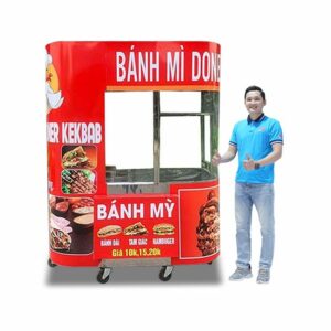 Xe Bánh Mì Doner Kebab Kính Cong