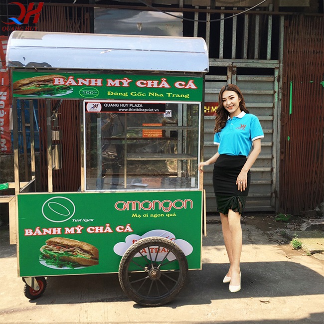 Xe bán hàng rong(bánh mì) Quang Huy sản xuất