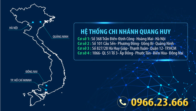 Chi nhanh bán hàng của Quang Huy trên toàn quốc
