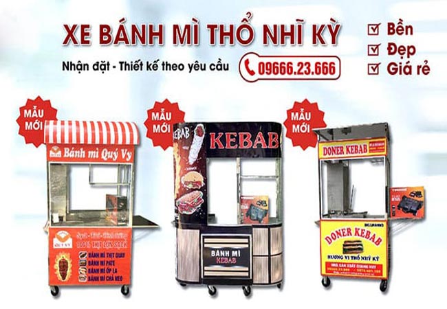 Quang Huy địa chỉ bán xe bánh mì chất lượng giá tốt