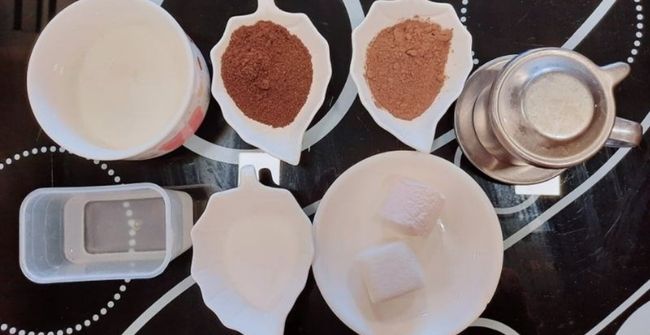 Những nguyên liệu cần thiết để pha chế cà phê ca cao