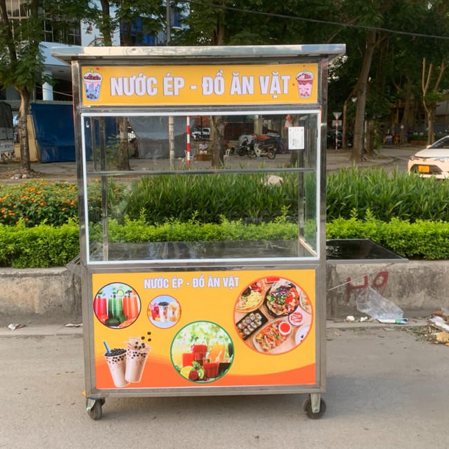 Xe bán nước ép đồ ăn vặt 1m2 Quang Huy