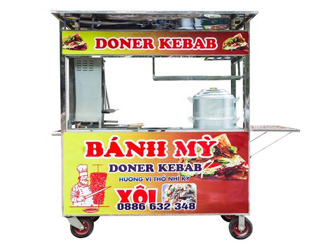 Xe bánh mì Doner Kebab mẫu mới 