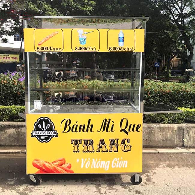 Xe bán bánh mì que 1m1 Quang Huy