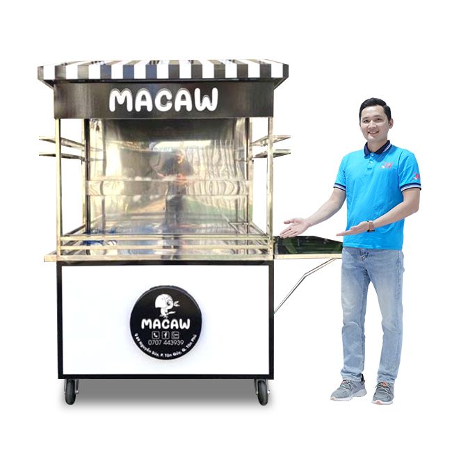 Xe bán cà phê 2m MACAW mẫu mới hiện đại nổi bật