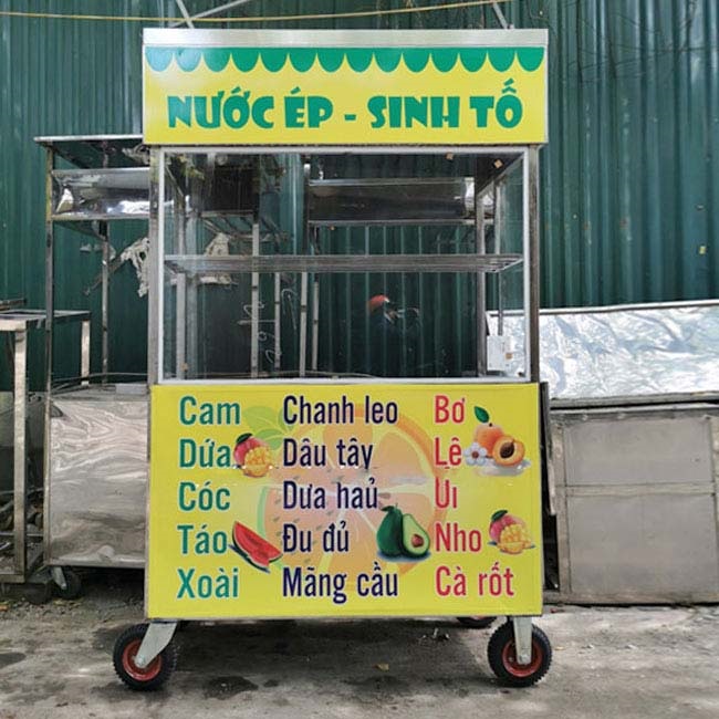 Mẫu xe nước ép cam tham khảo tại Bánh Mỳ Quang Huy