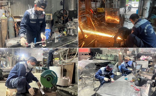Tiến hành gia công xe bán hàng theo yêu cầu