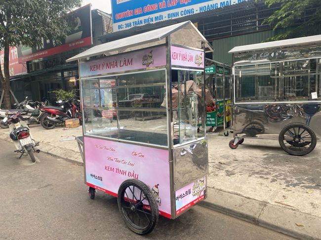 Mẫu xe bán kem tiện dụng