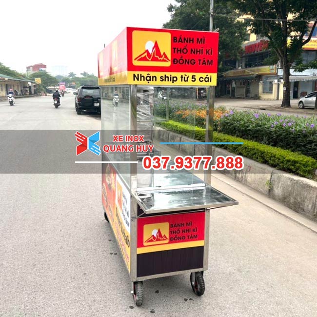 Xe đẩy bán bánh mì Doner Kebab 1m8 Đồng Tâm
