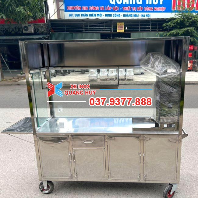 Xe đẩy bán bánh mì Doner Kebab 1m8 Đồng Tâm