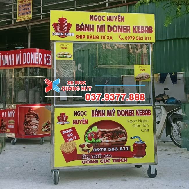 khung xe Doner Kebab Ngọc Huyền 1m2