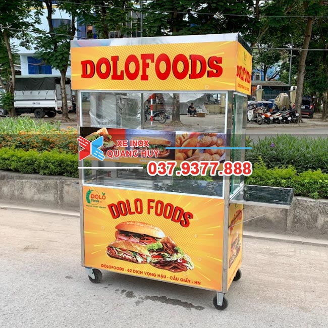 Xe đẩy bán bánh mì 1m2 Dolo Foods