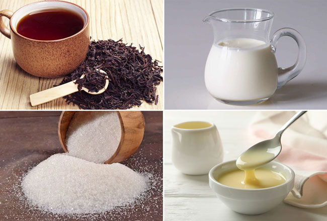 nguyên liệu nấu trà sữa truyền thống