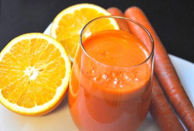 nước ép cà rốt và cam