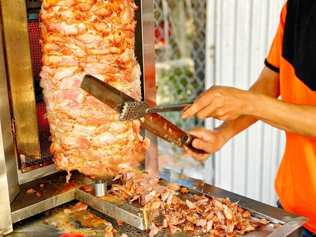 thịt nướng bằng lò doner kebab 4 buồng đốt
