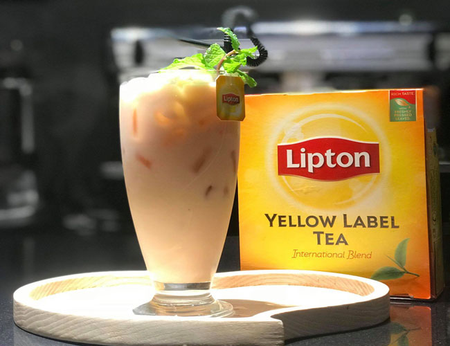 trà sữa pha bằng trà Lipton