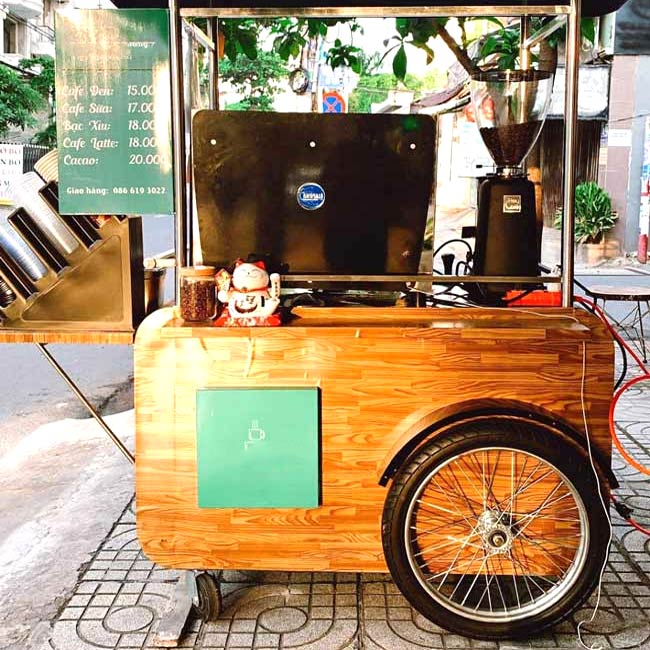 xe bán cà phê bằng gỗ feedback