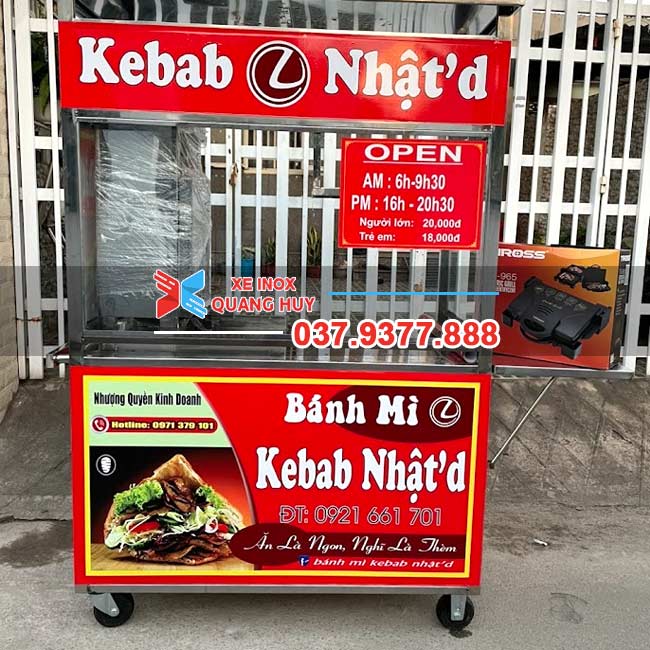 xe bánh mì kebab 1m2 nhatd decal bắt mắt