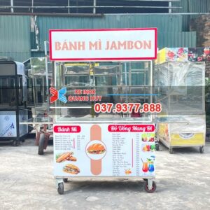 Xe đẩy bán bánh mì 1m2 Jambon