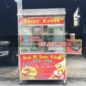 Xe đẩy bánh mì Doner Kebab 1m2 mái ngói