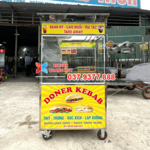 Xe đẩy bánh mì Kebab 1m café trà take away