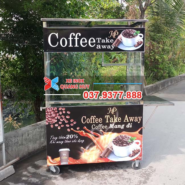 xe inox bán cà phê take away 1m5 HP
